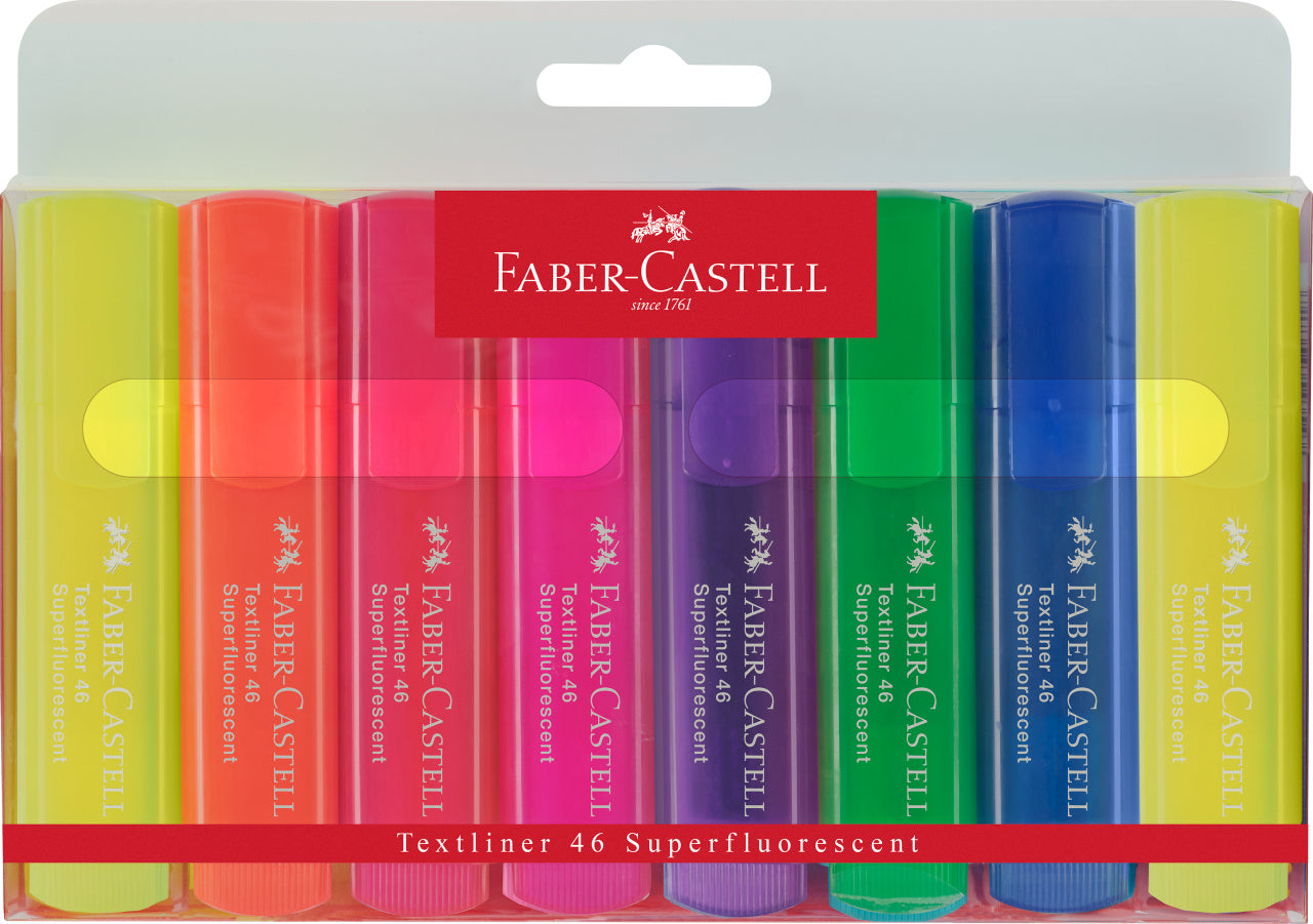 TEXTMARKER SET 8 SUPERFLUORESCENT 1546 FABER-CASTELL TEXTMARKER SET 8 SUPERFLUORESCENT 1546 FABER-CASTELL